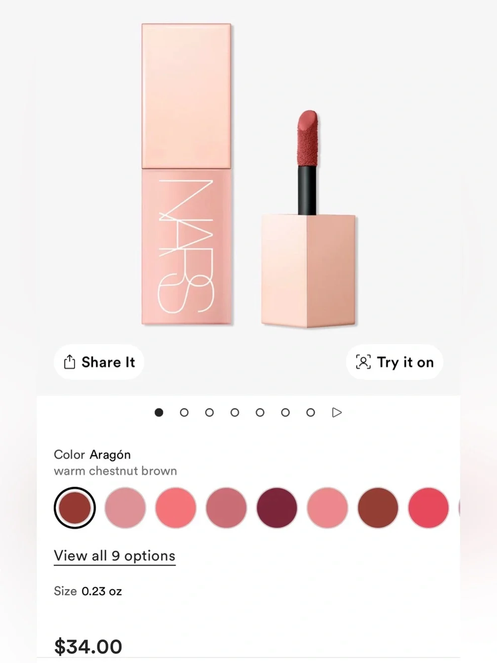 NARS Afterglow Liquid Blush — Aragón